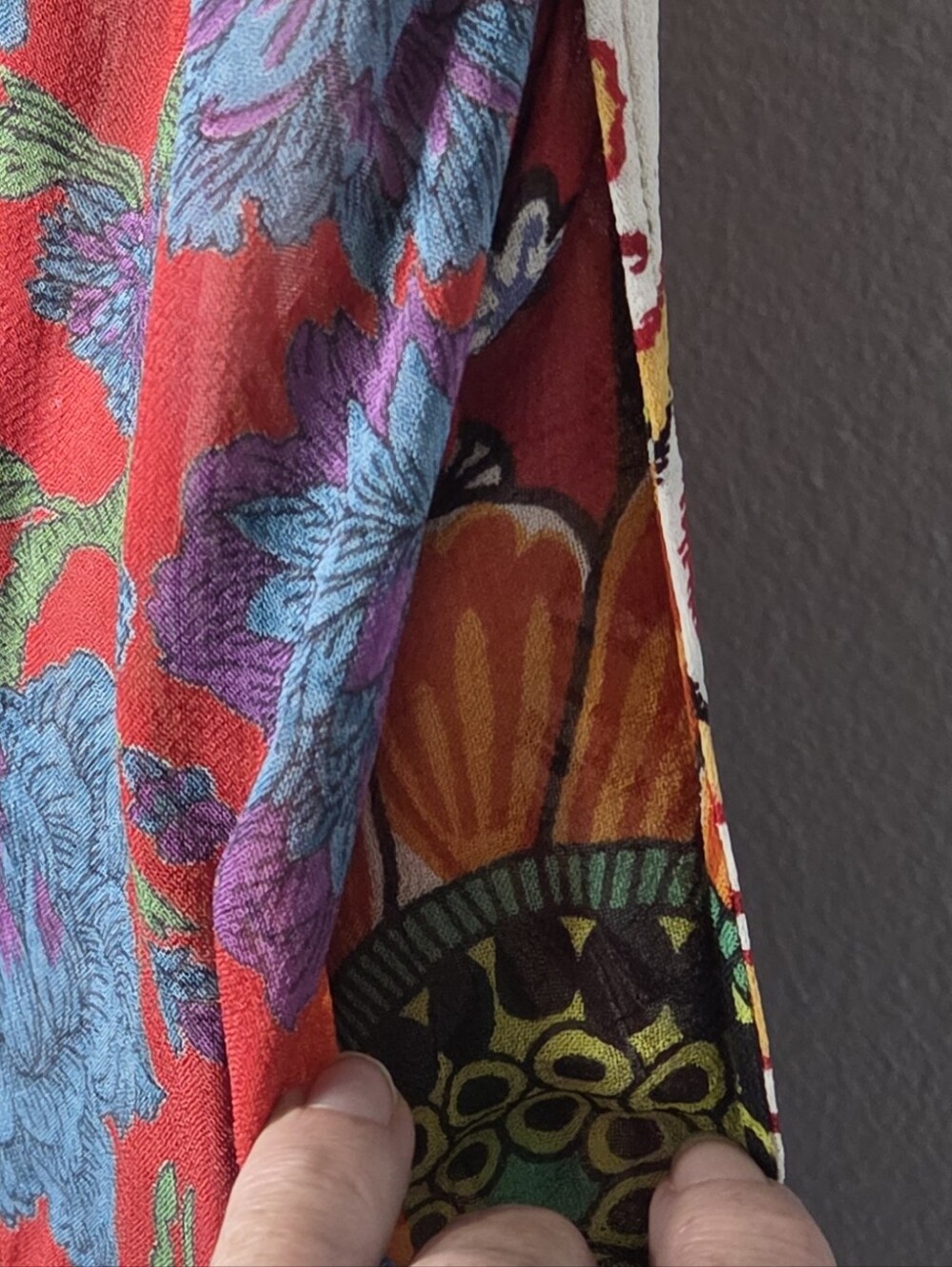 Young Threads Boho Patchwork Wide‑Leg Palazzo Pants XL Drawstring Pockets Flowy - Picture 13 of 14